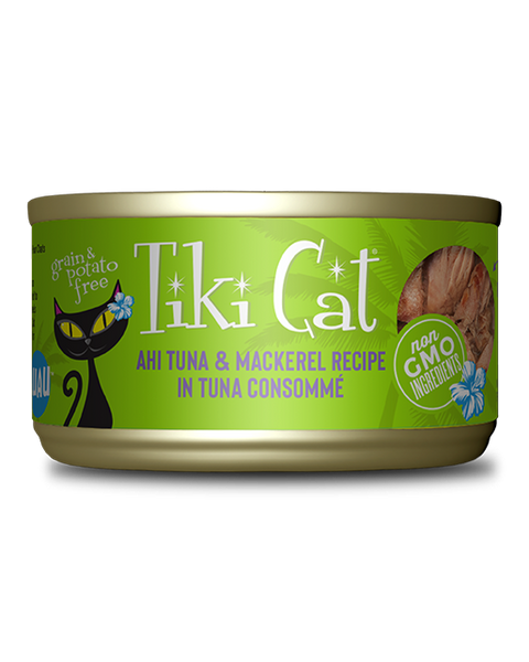 Tiki Cat Papeekeo Luau Ahi Tuna & Mackerel in Tuna Consomme 2.8oz