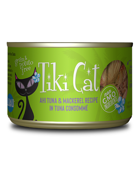 Tiki Cat Papeekeo Luau Ahi Tuna & Mackerel in Tuna Consomme 6oz