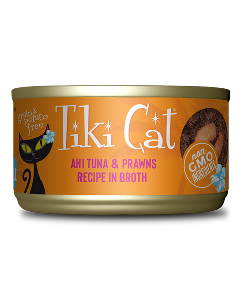 Tiki Cat Manana Grill Ahi Tuna & Prawns in Broth 2.8oz