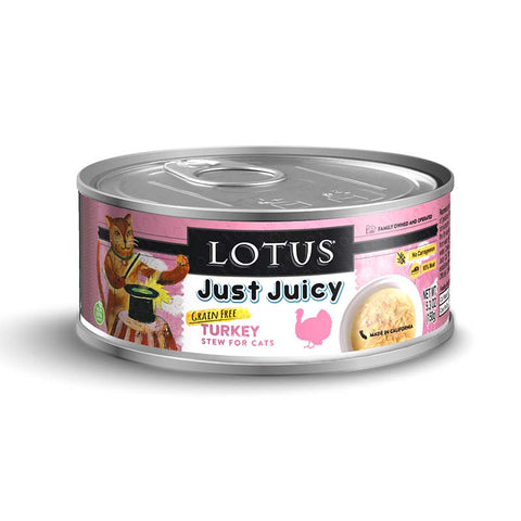 Lotus Just Juicy Turkey Stew Wet Cat Food 5.3oz