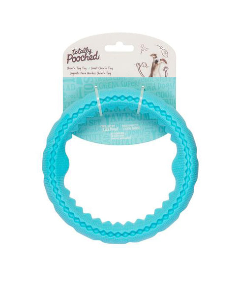 Messy Mutts Totally Pooched Chew n' Tug Ring 6.5" Dog Toy