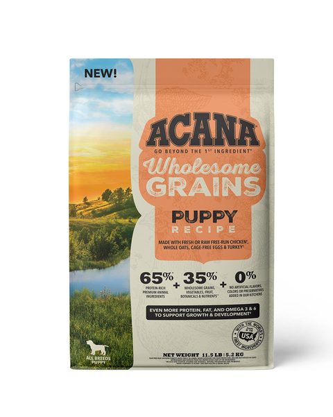 Acana Wholesome Grains Puppy Dry Dog Food 11.5lb