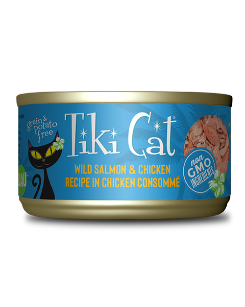 Tiki Cat Napili Luau Wild Salmon & Chicken in Chicken Consomme 2.8oz